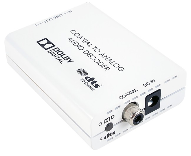 

Преобразователь Cypress DCT-1DD цифрового аудио S/PDIF (RCA) в аналоговое стерео (2хRCA), DCT-1DD