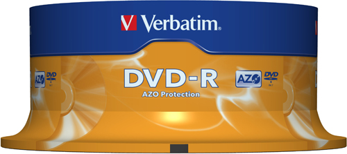 Диск DVD-R Verbatim 43522 4.7ГБ, 16x, 25шт., Cake Box диск dvd r mirex 4 7 gb 16x cake box 25 25 300
