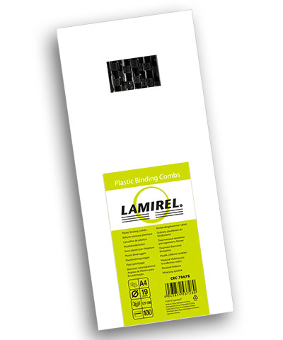 Пружина Fellowes LA-78679 пластиковая Lamirel, 19 мм, черный, 100шт