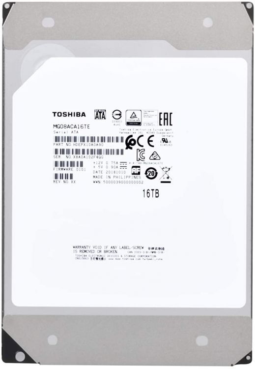 

Жесткий диск 16TB SATA 6Gb/s Toshiba (KIOXIA) MG08ACA16TE Enterprise Capacity (7200rpm) 512Mb 3.5", MG08ACA16TE