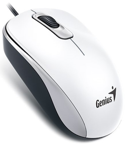 

Мышь Genius DX-110 31010009401 1000 dpi, 3 кнопки+колесо прокрутки, провод 1,5 м, USB, White (31010116102), DX-110