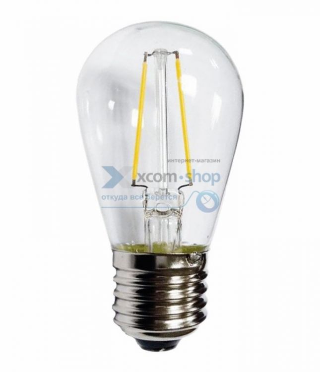 Лампа NEON-NIGHT 601-801 ретро Filament ST45, E27, 2W, 230В, теплая белая, 3000K лампочка gauss filament e27 189202210 d