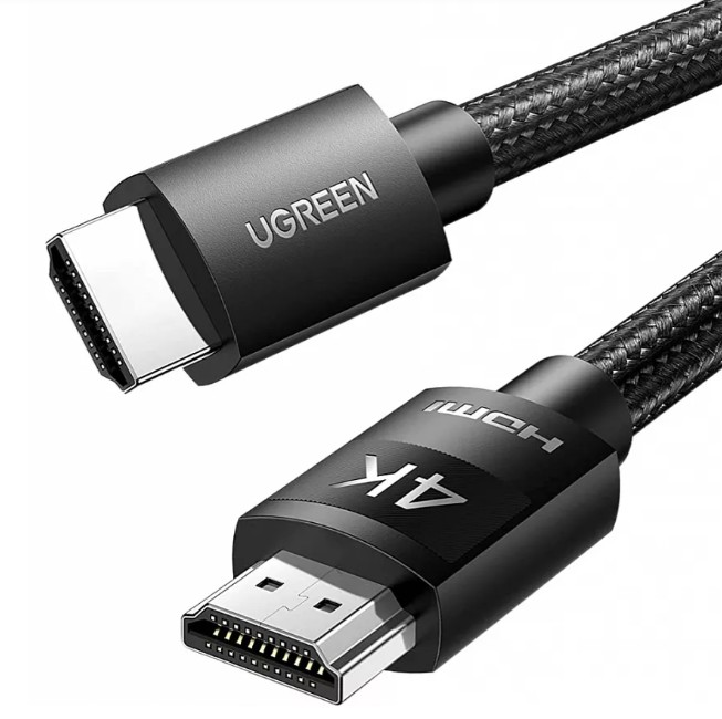 

Кабель UGREEN HD119 40103_ 4K HDMI Male / HDMI Male Braided, 5 м, черный, HD119