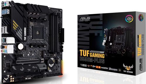 Материнская плата mATX ASUS TUF GAMING B550M-PLUS 90MB14A0-M0EAY0 (AM4, AMD B550, 4*DDR4(4400), 4*SA