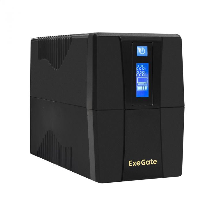 Источник бесперебойного питания Exegate SpecialPro Smart LLB-600.LCD.AVR.2SH EX292765RUS 600VA/360W, LCD, AVR, 2*Schuko, Black