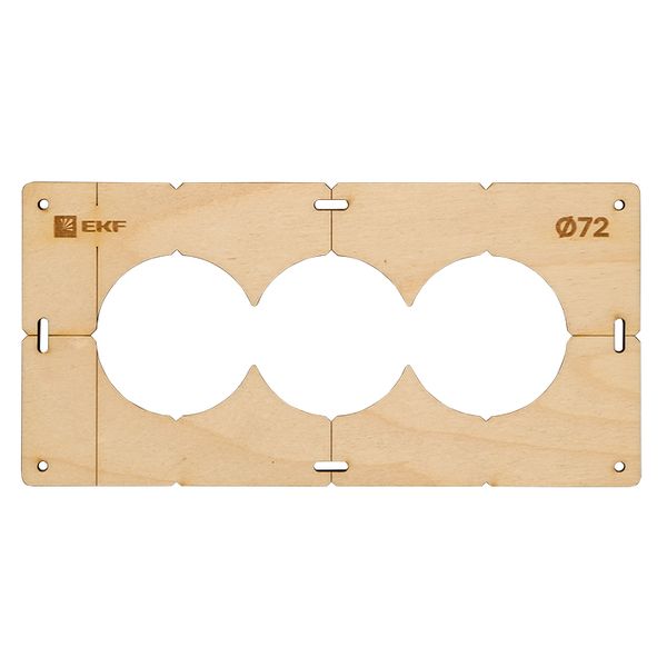 

Шаблон для подрозетников EKF sh-d72-3 c 3 отв. диам. 72 мм Expert, sh-d72-3