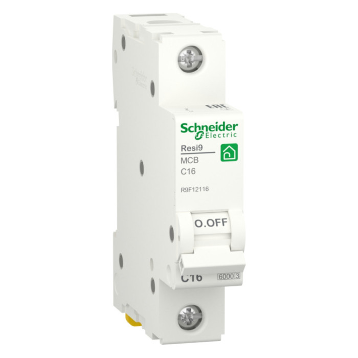 Автоматический выключатель Schneider Electric RESI9 (С) 16А 1P 6000A