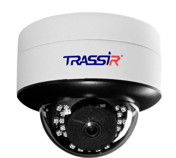 Видеокамера IP TRASSIR TR-D3151IR2 v2 (D) 2.8 уличная, 5 Мп, ИК-подсветка 25м, 0.003 лк (F/1.8), IP66, IK10, TVS 4000 V (грозозащита)