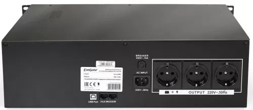 Exegate ServerRM UNL-1500.LCD.AVR.EURO.RJ.USB.3U