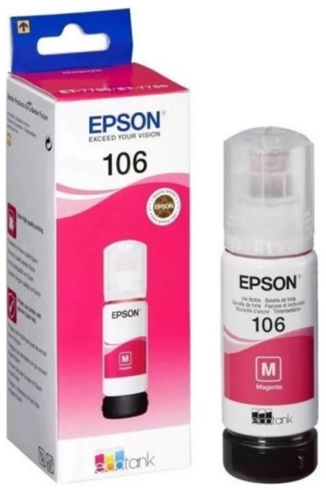 

Контейнер Epson C13T00R340 для L7160/L7180, с пурпурными чернилами, C13T00R340