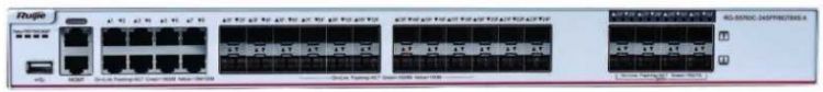 Коммутатор URSA URS-S5760C-24SFP/8GT8XS-X 24 1000M SFP optical ports (1-16 ports are 100M/1000M SFP optical ports), 8 multiplexed 10/100/1000M self-ad
