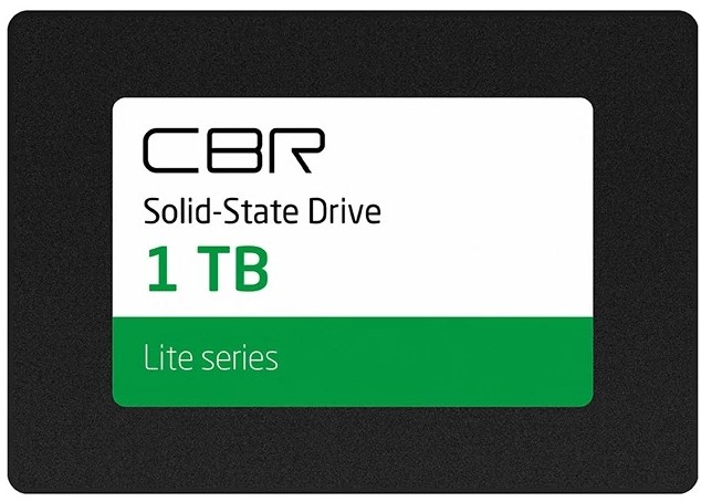 Накопитель SSD 2.5'' CBR SSD-001TB-2.5-LT22 Lite, SM2259XT, 1TB, SATA 6Gb/s, 3D TLC NAND, 550/520MB/s, TBW 500