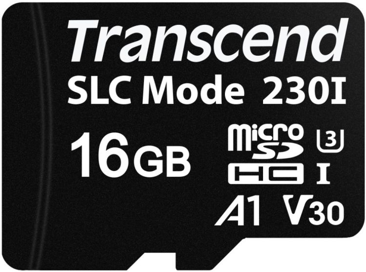 

Промышленная карта памяти MicroSDHC 16Gb Transcend TS16GUSD230I 230I, UHS-I, V30, U3, A1, 100/70MB/s, без адаптера, TS16GUSD230I