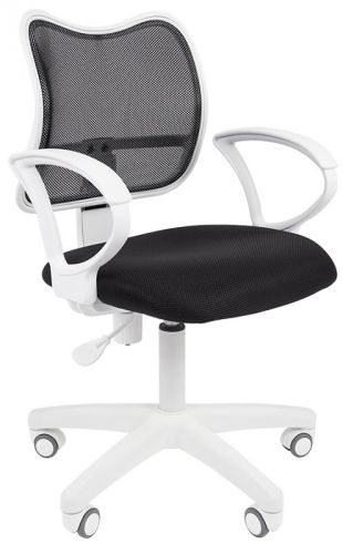 Кресло офисное Chairman 450 LT Chairman 7019775 белый пластик, черное (TW-11/TW-01), ткань TW/сетчат, цвет черный