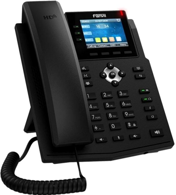 Телефон VoiceIP Fanvil X3U Pro 3xEthernet 10/100/1000, 6 SIP линий, HD аудио OPUS, цветной дисплей 2,8”, записная книга 1000 абонентов, PoE