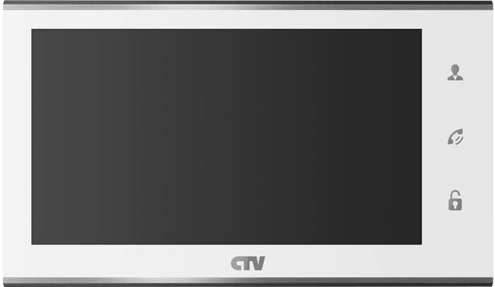 Видеодомофон CTV CTV-M4705AHD стеклянная сенсорная панель управления Easy Buttons, AHD, TVI, CVI и CVBS 1080p/720p/960H, автоответчик, режим ожидани
