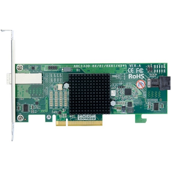 Контроллер Areca ARC-1330-4i4x PCIe 3.0 x8 LP, SAS/SATA 12G, HBA, 8port (1*int SFF8643 + 1*ext SFF8644), RTL