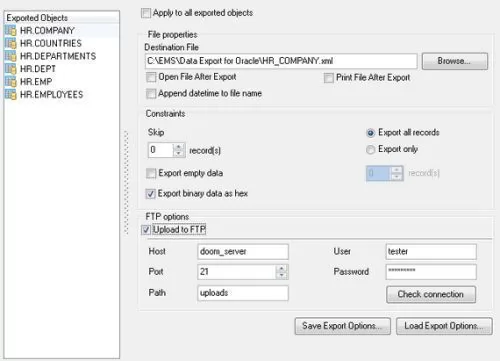 EMS Data Export for Oracle (Business)