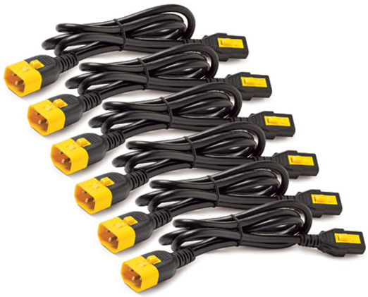 Комплект кабелей APC AP8706S-WW Power Cord Kit (6 ps), Locking, IEC 320 C13 to IEC 320 C14, 10A, 208/230V, 1,8m (repl. AP8706S)