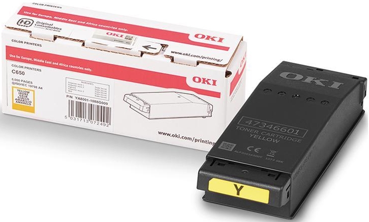 Тонер-картридж OKI 9006129 для C650 желтый 6 000 стр.