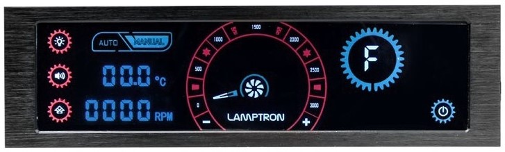 

Панель управления Lamptron CM430 сенсорная, 30Вт/канал x4, PWM, черная, красная/синяя подсветка дисплея, CM430