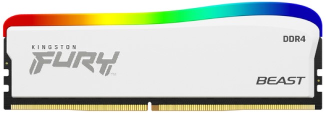 Модуль памяти DDR4 8GB Kingston FURY KF432C16BWA/8 Beast White RGB SE 3200MHz CL16 1.35V KF432C16BWA/8 KF432C16BWA/8 - фото 1