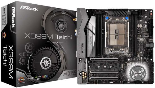 Материнская плата mATX ASRock X399M TAICHI TR4,AMD X399,8*DDR4(3600),8*SATA 6G RAID,4*M.2,3*PCI-E,7.