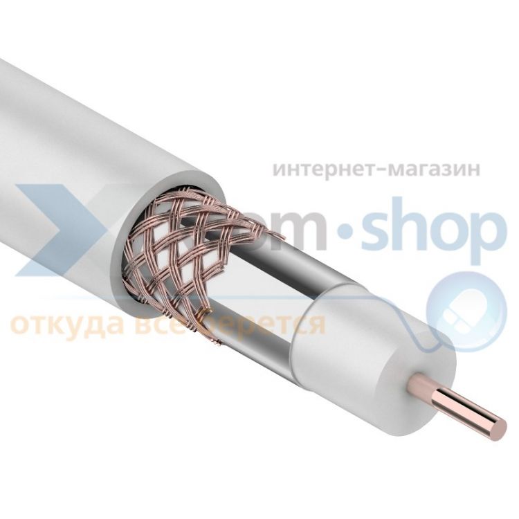 

Кабель PROCONNECT RG-6U+Cu, (48%), 75 Ом, 100м., белый 01-2206, RG-6U+Cu, (48%), 75 Ом, 100м., белый