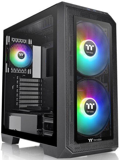 

Корпус ATX Thermaltake View 300 MX CA-1P6-00M1WN-00 черный, без БП, боковая и фронтальная паели закаленое стекло, USB 3.0, 2*USB 2.0, audio, View 300 MX