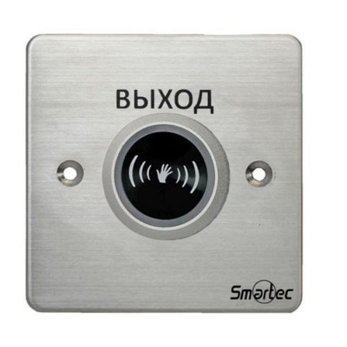 Кнопка выхода Smartec ST-EX132IR металлическая, врезная, ИК-бесконтактная, НЗ/НР контакты