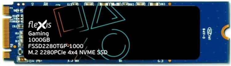 

Накопитель SSD M.2 2280 Flexis FSSD2280TGP-1000 1TB PS5016-E16 PCIe NVMe Gen4x4 TLC 4900/4400MB/s IOPS 600K/600K MTBF 1.7M TBW 1650, FSSD2280TGP-1000