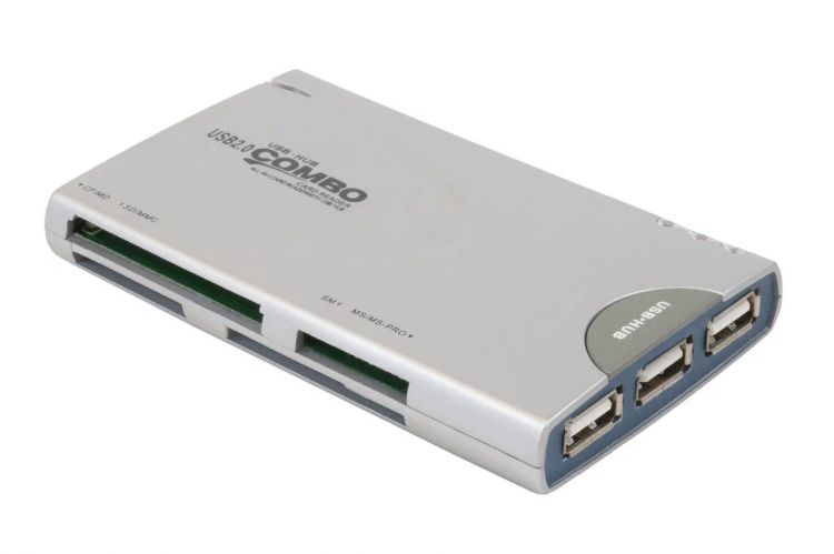 Концентратор AeroCool 4000953895025 3 port HUB (c БП)+Card reader CF I-II/SM/MMC/MD/MS/MS pro/SD "Skymaster" 95025