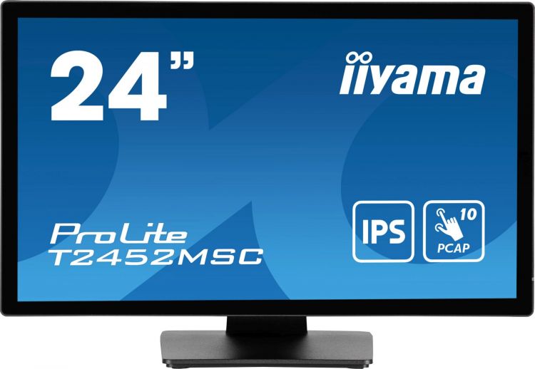 

Монитор 23,8" Iiyama ProLite T2452MSC-B1 1920x1080 LED, 16:9, IPS, 400cd, 1000:1, 14ms(BTB), 178/178, DP, HDMI, audio, 60Hz, Speakers, tilt, VESA 100x, ProLite T2452MSC-B1