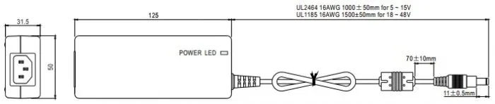 Mean Well GSM60A12-P1J