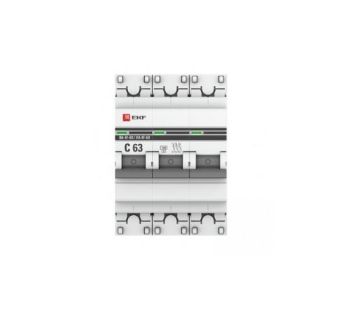 Автоматический выключатель EKF mcb4763-3-40C-pro модульный 3п C 40А 4.5кА ВА 47-63 PROxima