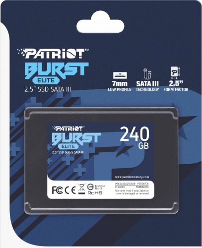 

Накопитель SSD 2.5'' Patriot Memory PBE240GS25SSDR, PBE240GS25SSDR