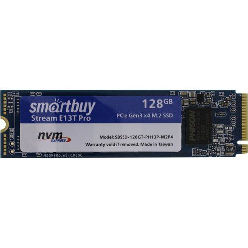 Накопитель SSD M.2 2280 SmartBuy SBSSD-128GT-PH13P-M2P4 Stream E13T Pro 128GB PCI-E x4 3D TLC 2200/600MB/s MTBF 1.5M