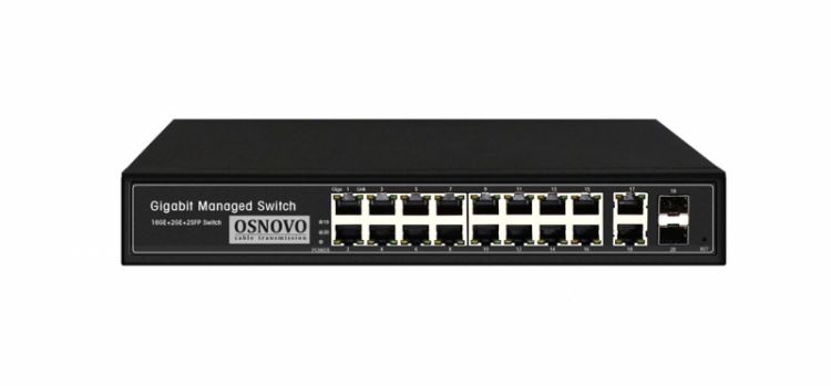 

Коммутатор PoE OSNOVO SW-8182/L(300W) на 16 RJ45 PoE + 2 x RJ45 + 2 GE SFP портов, 16 x GE (10/100/1000 Base-T) с поддержкой PoE (IEEE 802.3af/at), 2, SW-8182/L(300W)