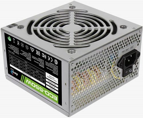 Блок питания ATX AeroCool ECO-550W 4710700957899 550W V2.3 (20/24+4/8+6/8pin, вентилятор d120мм) + к