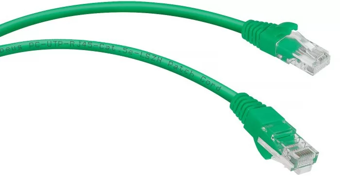 Cabeus PC-UTP-RJ45-Cat.5e-0.3m-GN-LSZH