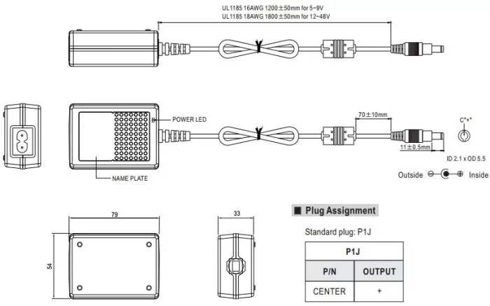 фото Mean Well GSM18B12-P1J