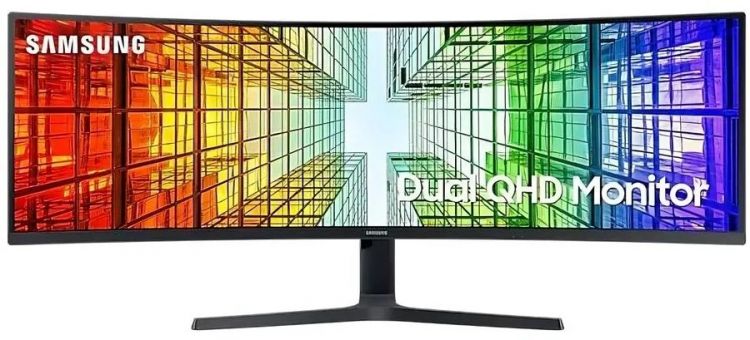 

Монитор 49" Samsung S49A950UIU LS49A950UIUXEN черный 5120x1440 VA LED 32:9 HDMI M/M матовая HAS Piv 250cd 178гр/178гр DP USB, S49A950UIU