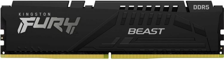 

Модуль памяти DDR5 16GB Kingston FURY KF568C34BBA-16 Beast Black RGB, PC5-54400, 6800MHz, CL34, 1,4V, XMP, радиатор, KF568C34BBA-16