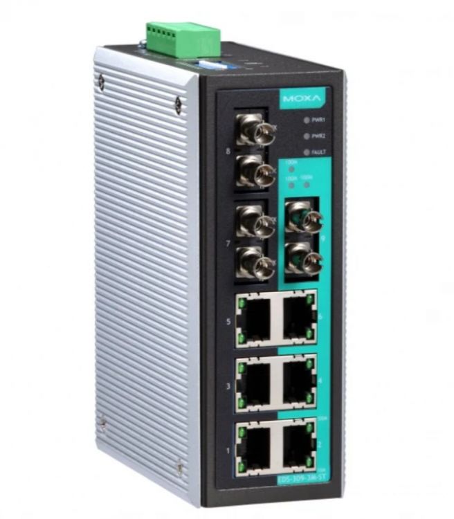 

Коммутатор неуправляемый MOXA EDS-309-3M-ST-T 6x10/100BaseTx ports,3 multi mode 100Fx, EDS-309-3M-ST-T