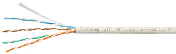 фото Cabeus UTP-4P-Cat.5e-SOLID-WH-100