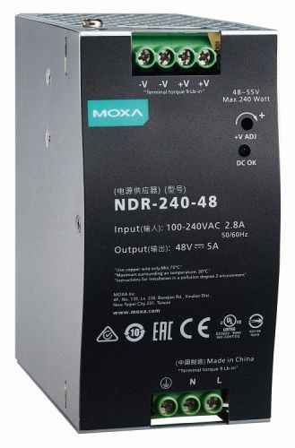 Блок питания MOXA NDR-240-48 240W Single Output Industrial DIN Rail Power Supply, 48 V 90-264VAC/127