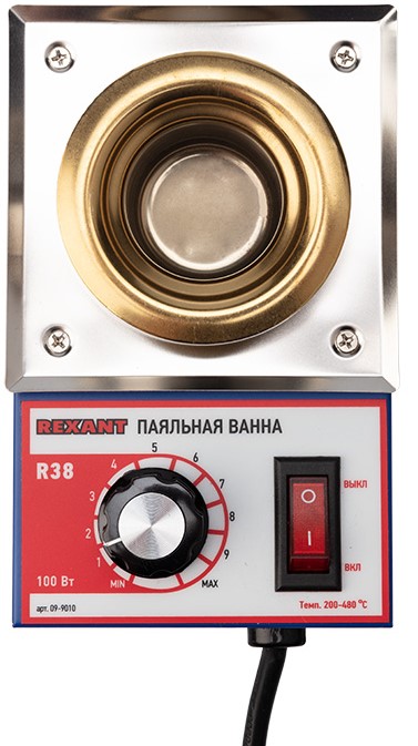 

Паяльная ванна Rexant 09-9010 модель R38, 100 Вт, ø 38 мм, 200-480 °C, 09-9010