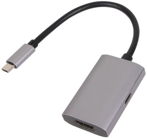 Концентратор VCOM CU452A USB 3.1 Type-Cm/HDMI A(f) , 4K/60Hz, PD charging, aluminium shell