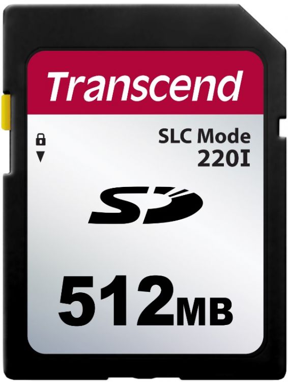 Промышленная карта памяти SDHC 512MB Transcend TS512MSDC220I 220I, 22/20MB/s, 63TBW - фото 1