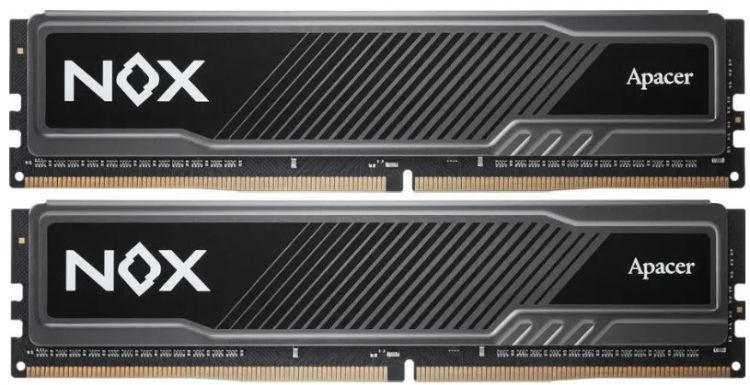 

Модуль памяти DDR4 32GB (2*16GB) Apacer AH4U32G36C25YMBAA-2 NOX PC4-28800 3600MHz CL18 радиатор 1.35V, AH4U32G36C25YMBAA-2